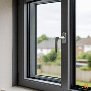 Vista de ventana termoacústica en vivienda, ejemplo en la historia de las ventanas termoacústicas.