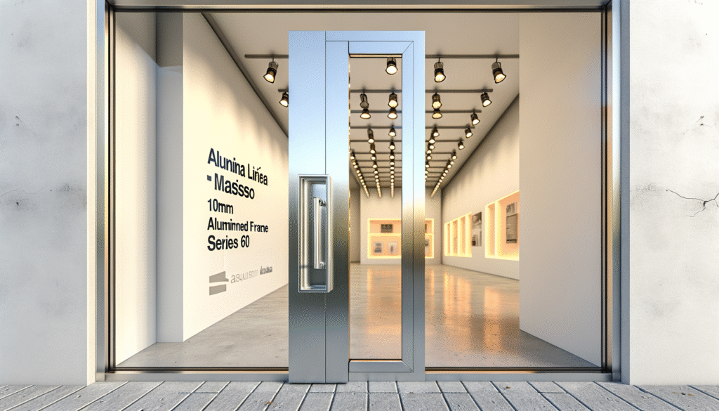 Diseño de vitrina comercial con iluminación adecuada