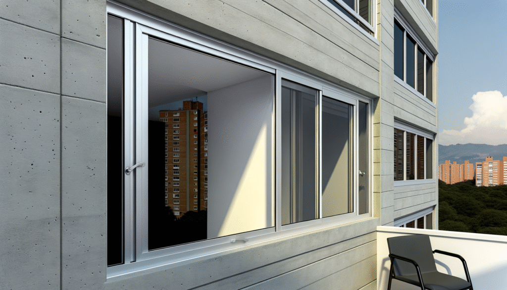 Ventanas de aluminio con rotura de puente térmico en un hogar en Bogotá