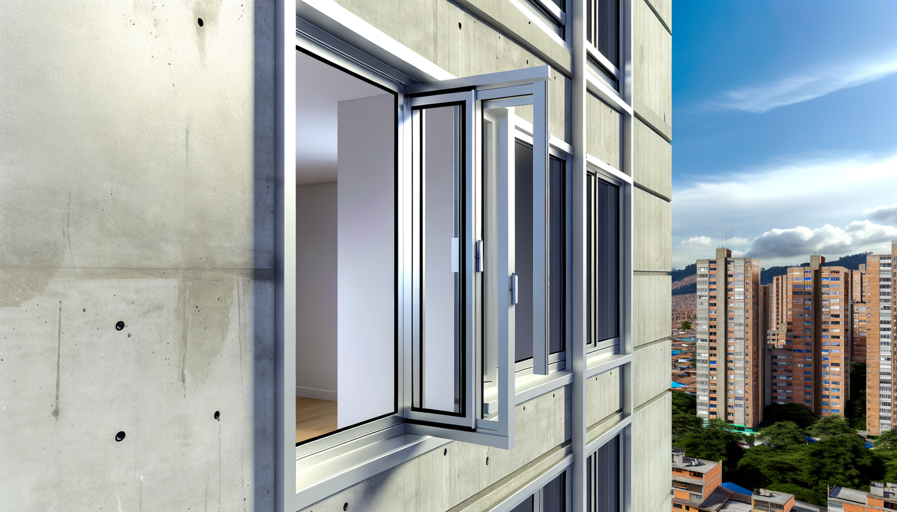 Ventanería en aluminio — diseño moderno