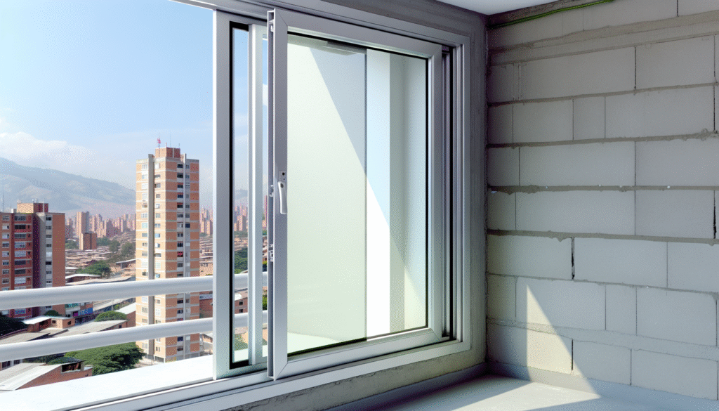 Ventanas de aluminio en edificio de Bogotá, 2026