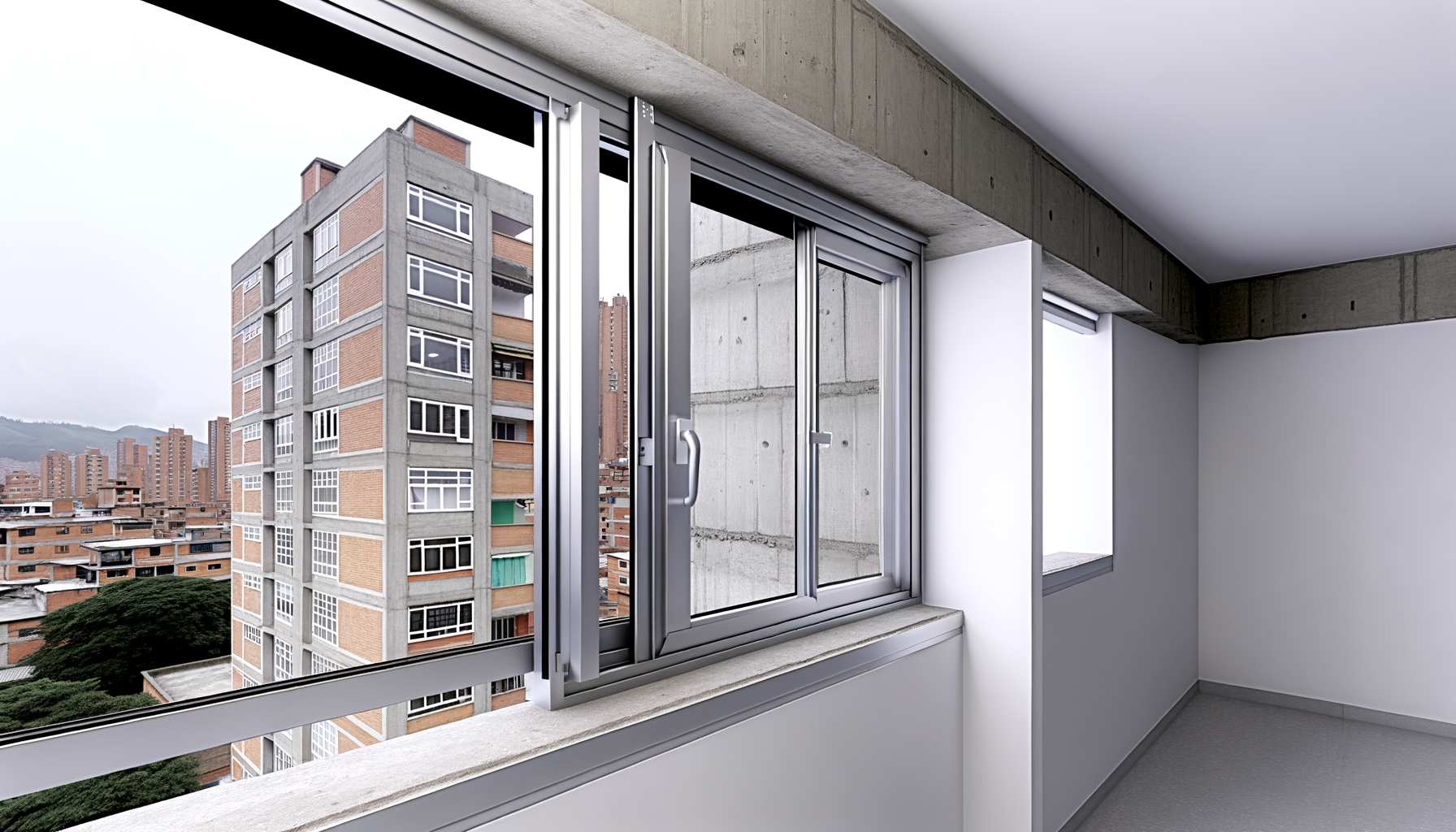 Ventana Corrediza VC-7038 — Sistema Intermedio 70 mm — Diseños y Estructuras JH Bogotá