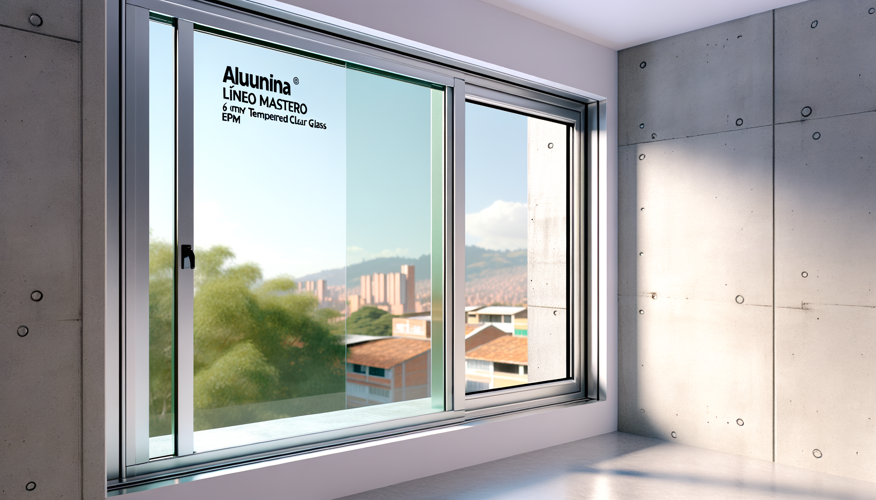 Ventanas de aluminio modernas en edificio en Bogotá