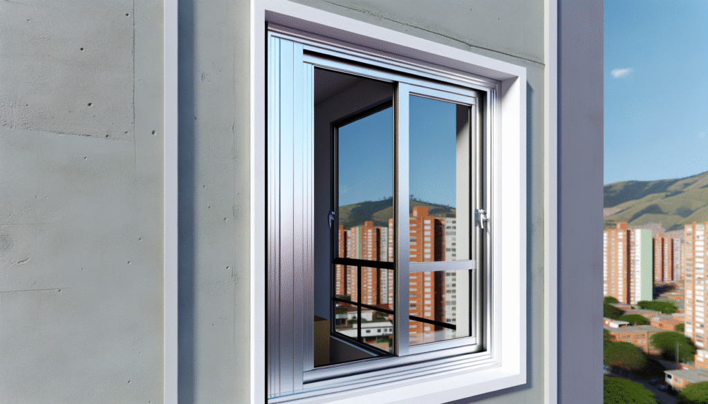 Ventanería de aluminio y vidrio en edificios modernos de Bogotá