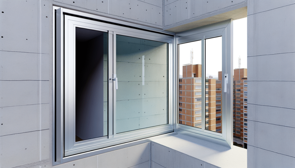 Ventanas de aluminio modernas en edificios sostenibles