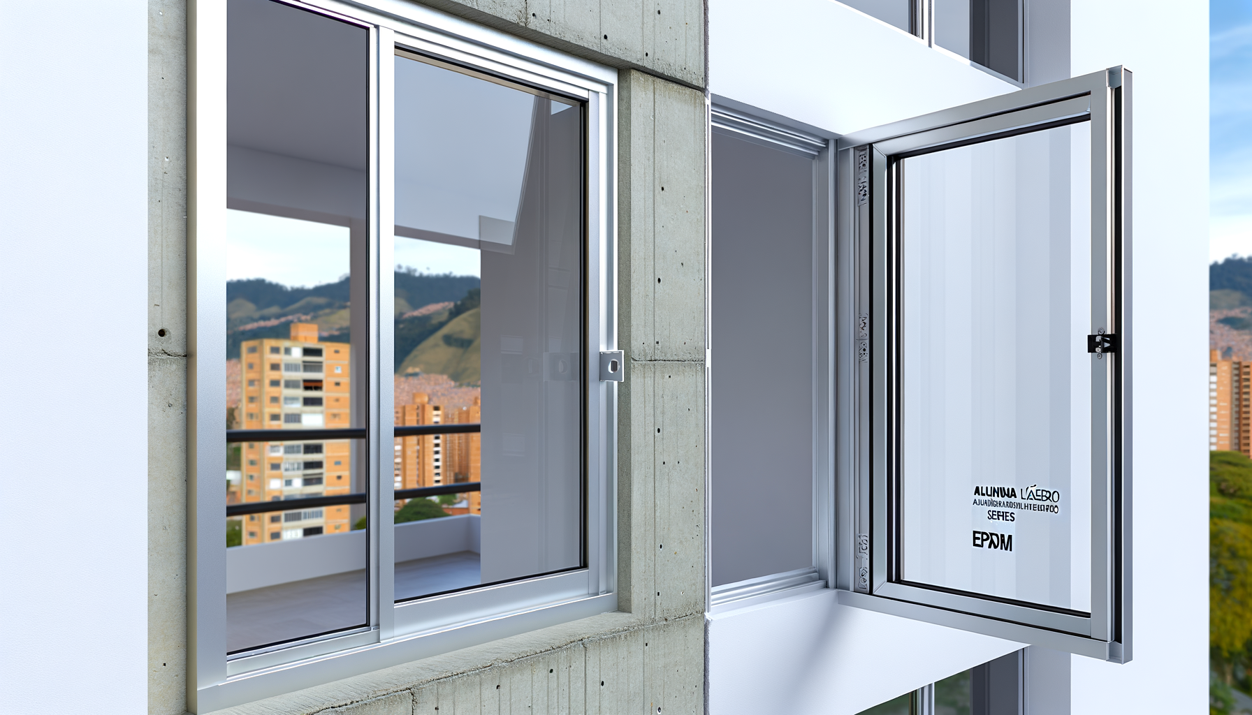 Sistema intermedio de ventanería en proyecto residencial