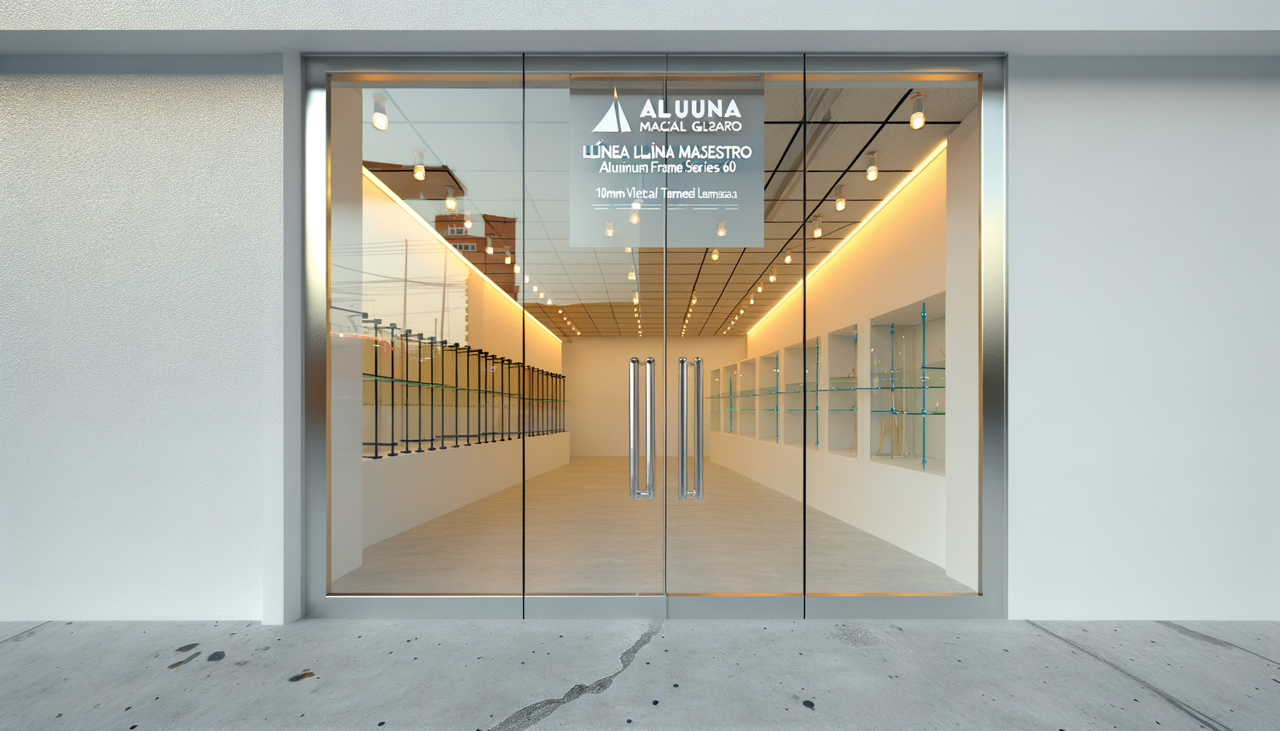 Ventanería de aluminio en local comercial